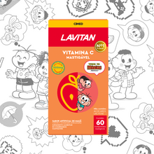 Lavitan Vitamina C Turma da Mônica Maça com 60 Comprimidos Mastigáveis