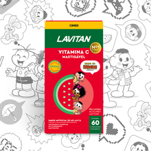 Lavitan Vitamina C Turma da Mônica Melancia com 60 Comprimidos Mastigáveis