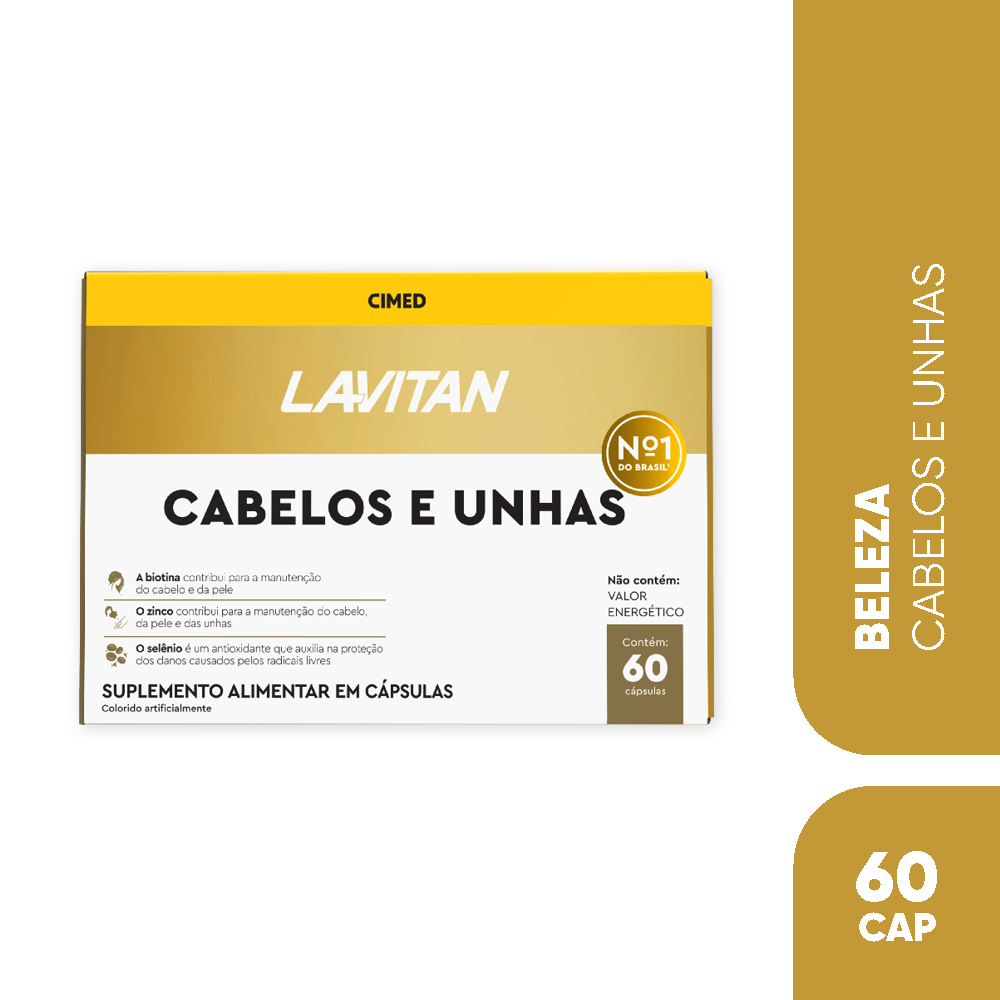 Lavitan Vitamina Cabelos e Unhas com 60 Cápsulas