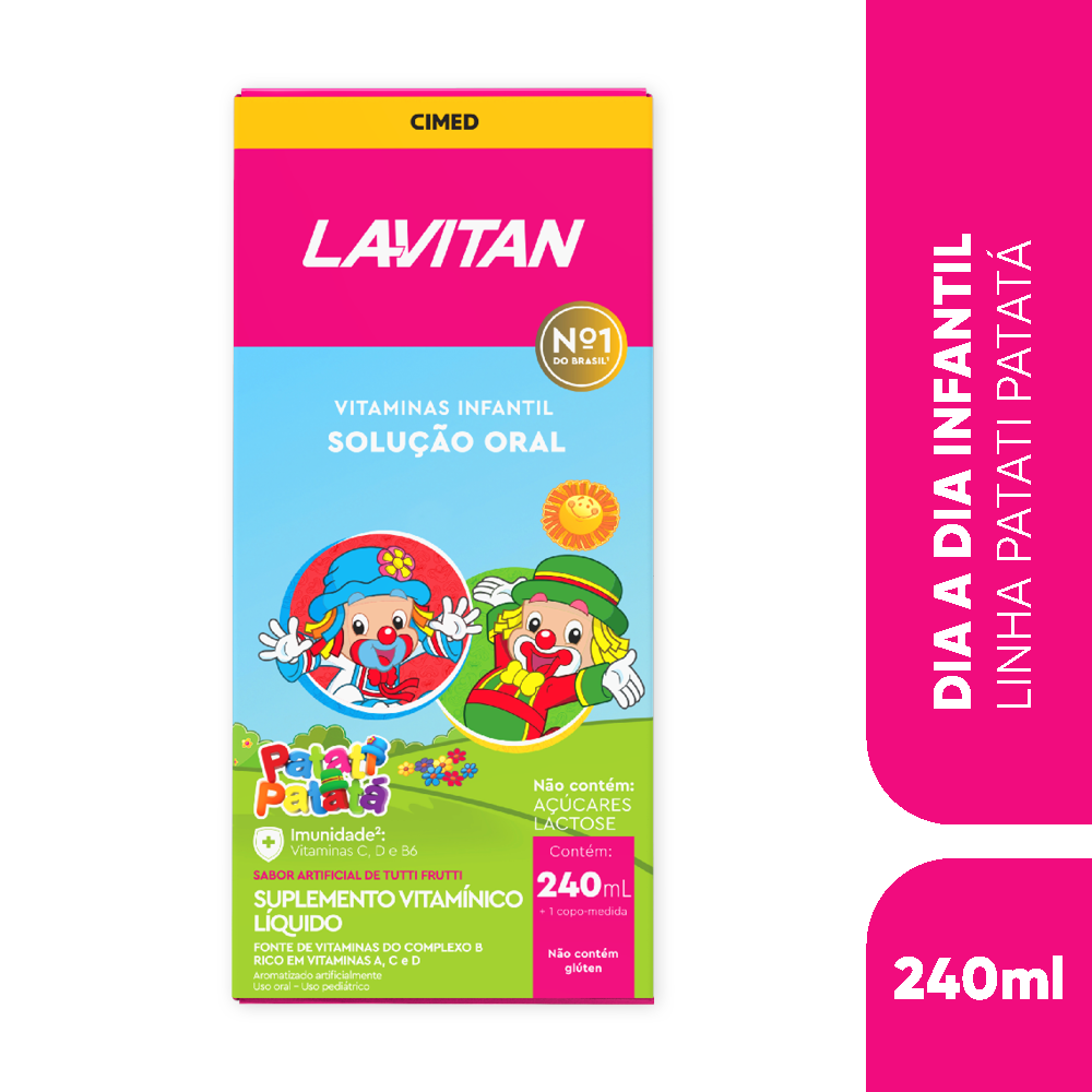 Lavitan Infantil Patati Patatá Sabor Tutti Frutti Solução Oral 240ml