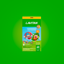 Lavitan Infantil Patati Patatá Sabor Uva, Lima-Limão e Laranja com 60 Comprimidos Mastigáveis