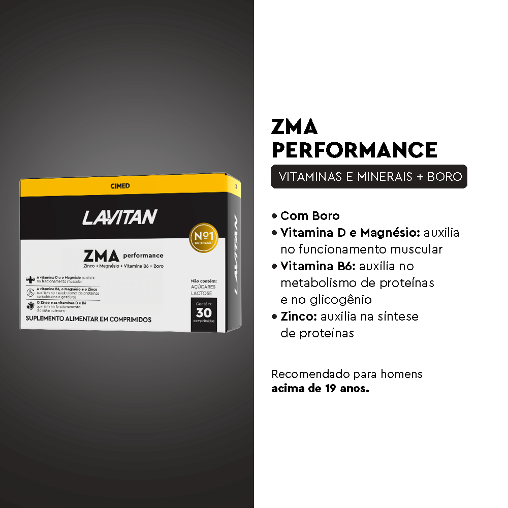 Lavitan ZMA Performance com 30 Comprimidos Revestidos