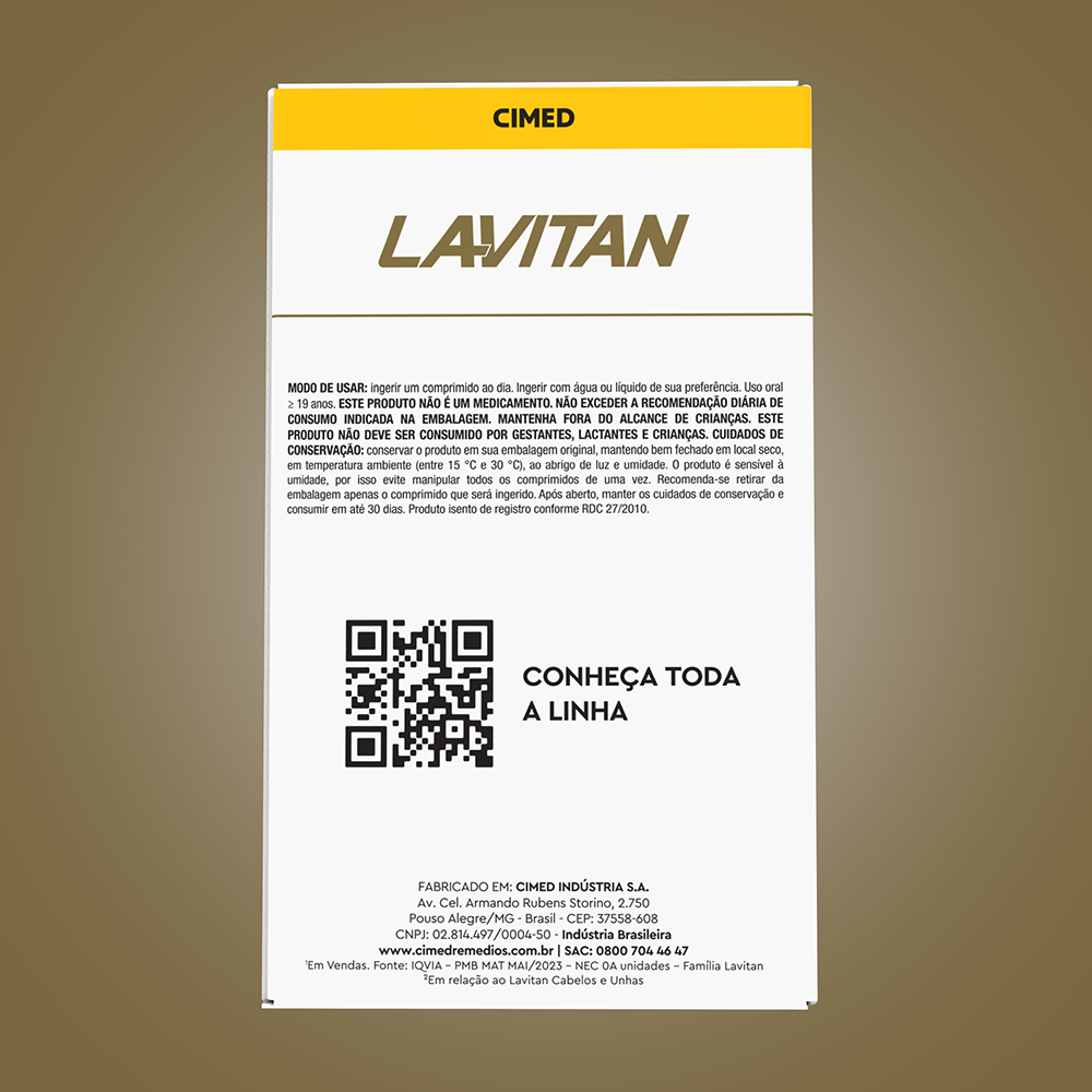 Lavitan Super Fórmula Cabelos e Unhas com 30 Cápsulas