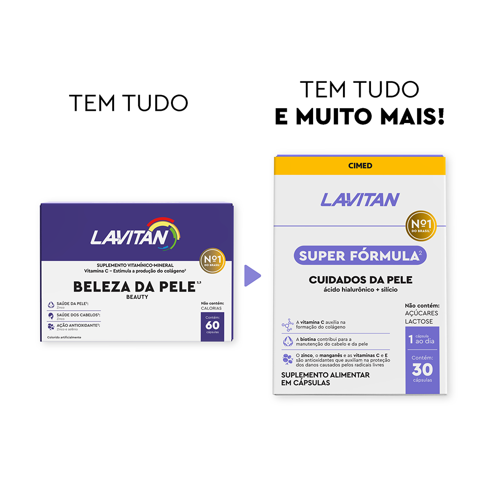Lavitan Super Fórmula Cuidados da Pele com 30 Cápsulas