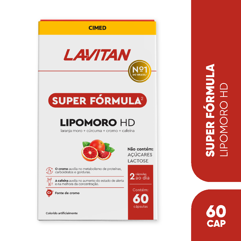 Lavitan Super Fórmula Lipomoro HD com 60 Cápsulas
