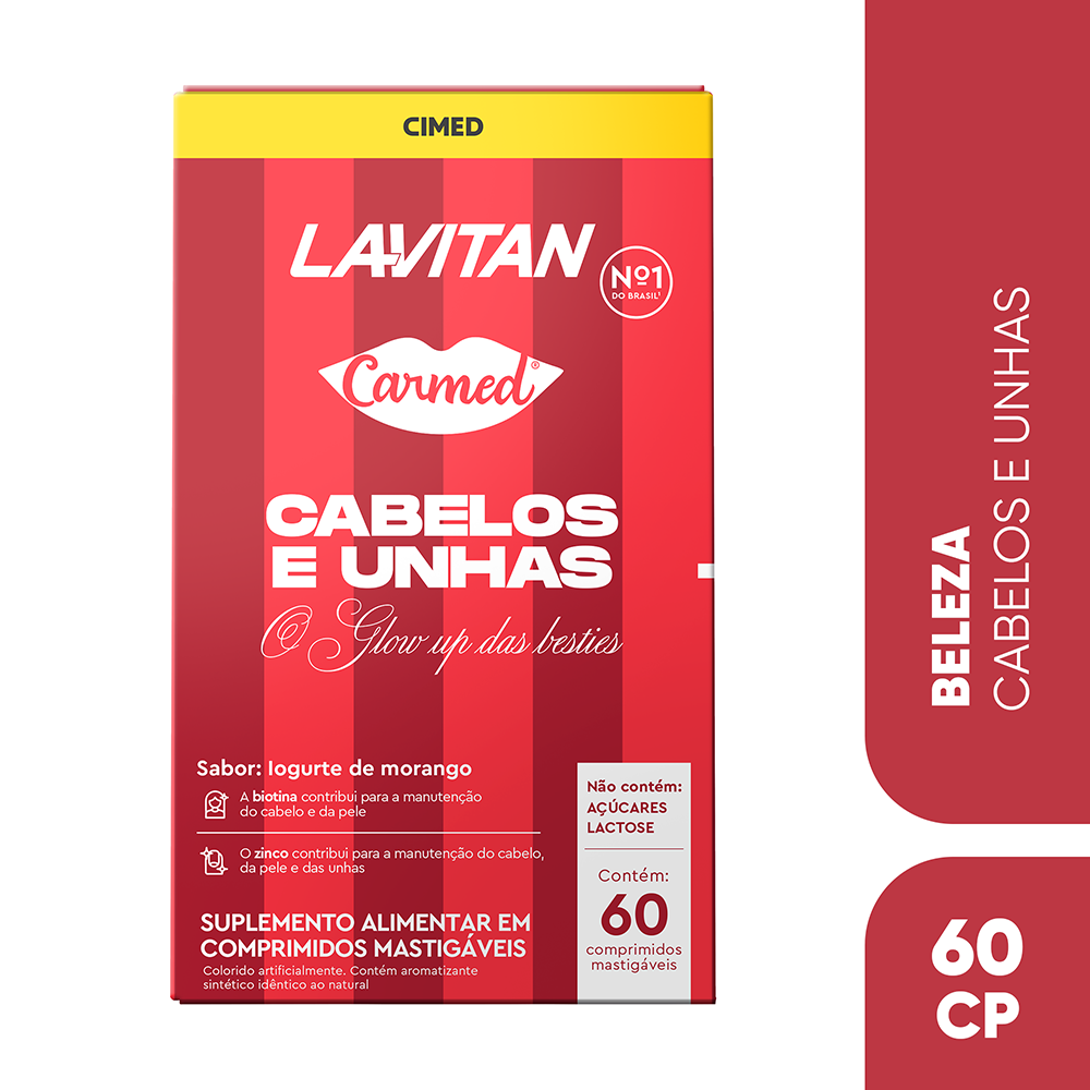 Lavitan Carmed Cabelos e Unhas com 60 Comprimidos