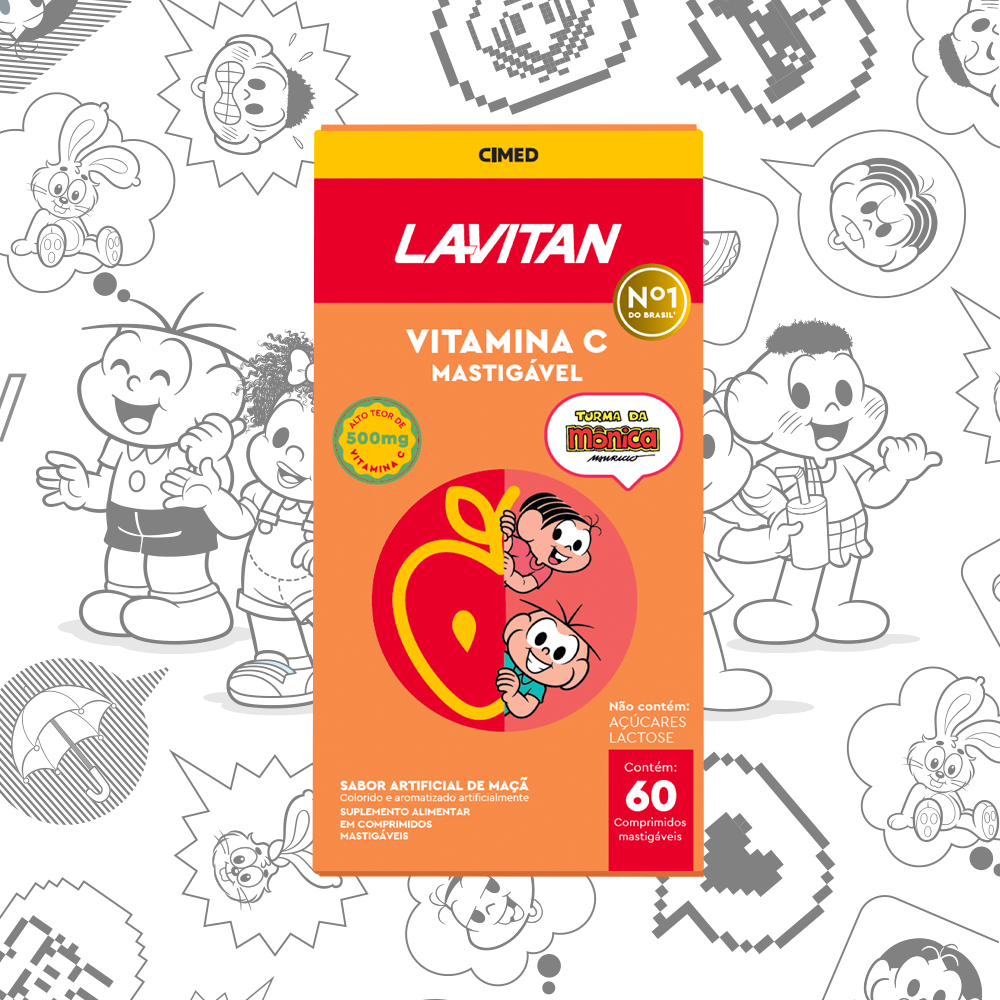 Lavitan Vitamina C Turma da Mônica Maça