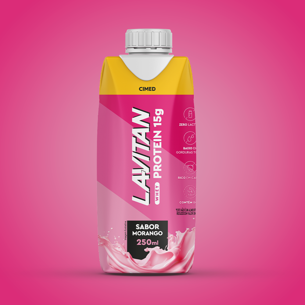 Lavitan Whey Protein Morango - UHT 250ml