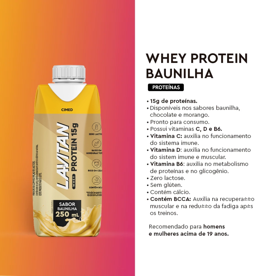 Lavitan Whey Protein Baunilha - UHT