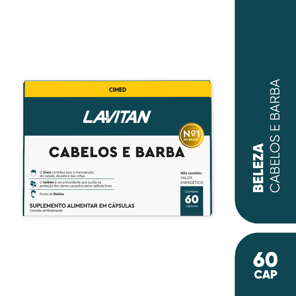 Lavitan Cabelos e Barba com 60 Cápsulas