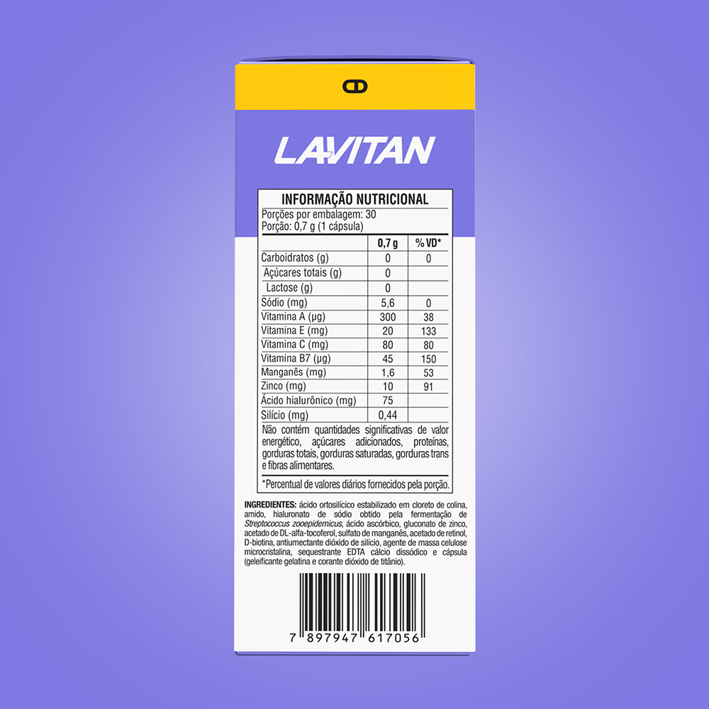 Lavitan Cuidados da Pele com 30 Cápsulas