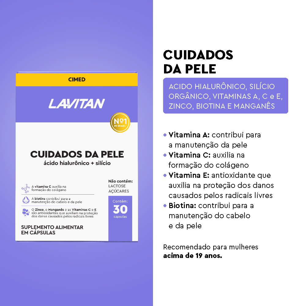 Lavitan Cuidados da Pele com 30 Cápsulas