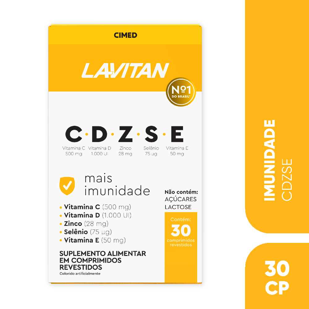 Lavitan Vitaminas CDZSE Mais Imunidade Com 30 Comprimidos Revestidos