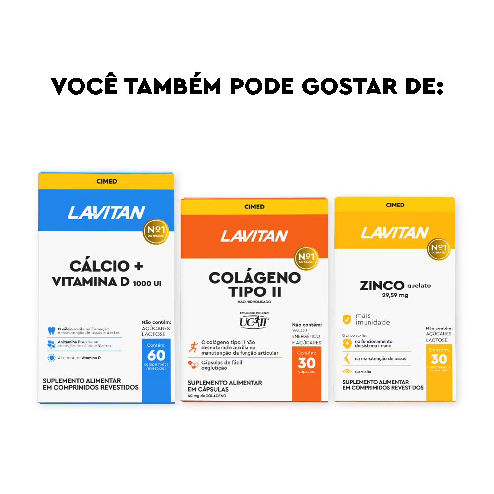 Lavitan Vitamina D 2.000 UI Com 30 Comprimidos Revestidos