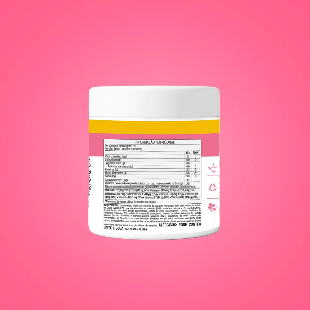 Lavitan Super Fórmula Colágeno Hidrolisado Verisol Hibisco e Limão