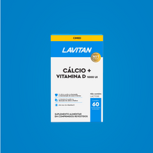 Lavitan Cálcio + Vitamina D 1.000 UI com 60 comprimidos revestidos
