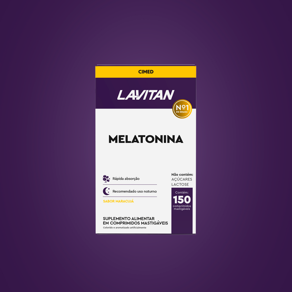 Lavitan Melatonina Maracujá c/ 150 Comprimidos Mastigáveis