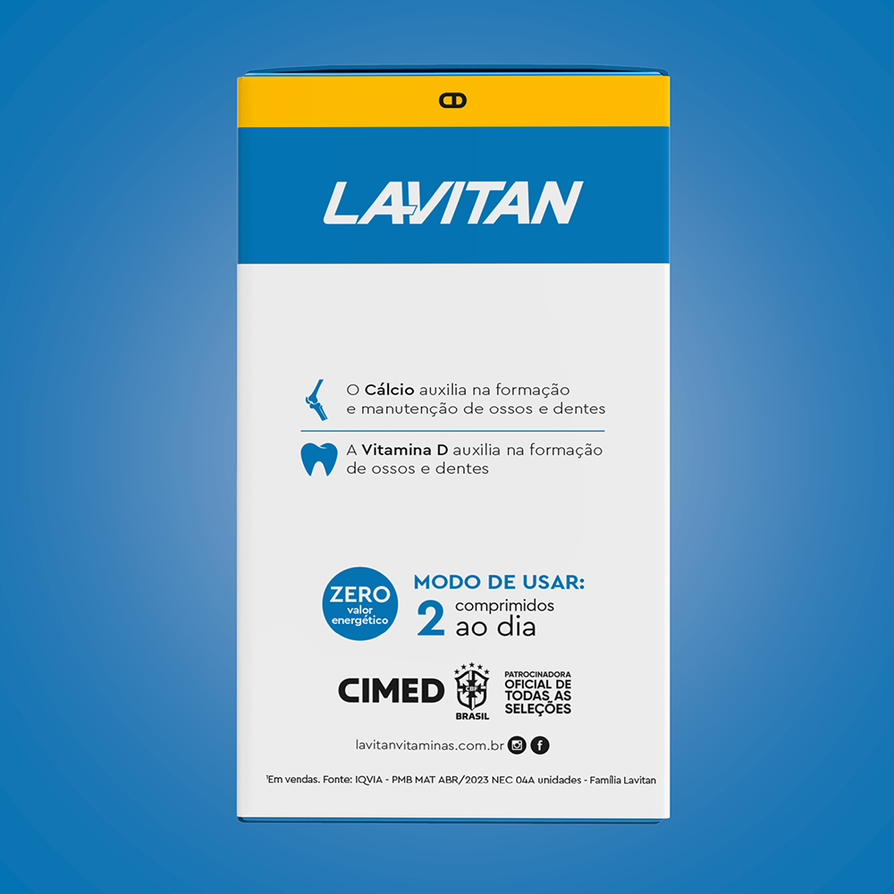 Lavitan Cálcio + Vitamina D3 com 60 comprimidos revestidos