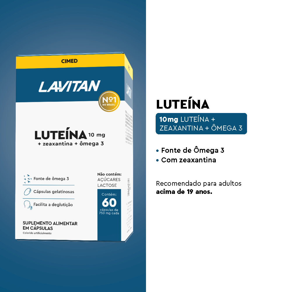 Lavitan Luteína com 60 cápsulas gelatinosas