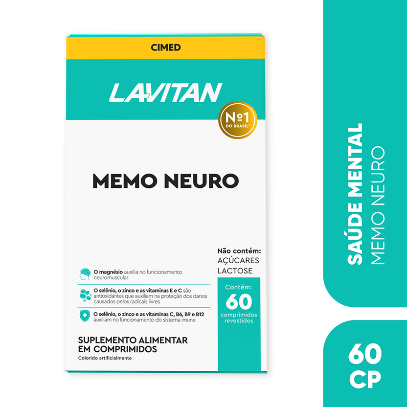 Lavitan Memo Neuro com 60 comprimidos revestidos – Lavitan Vitaminas