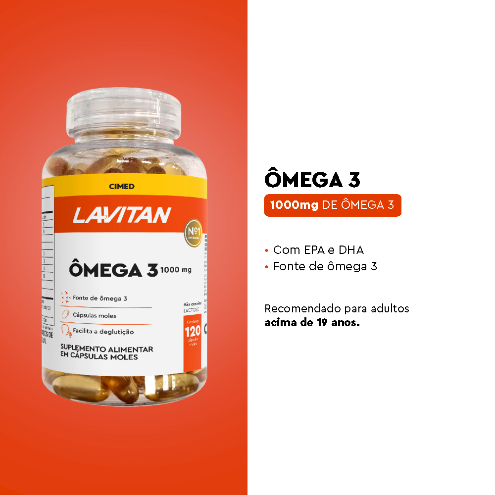 Lavitan Ômega 3 1000mg 120 cápsulas