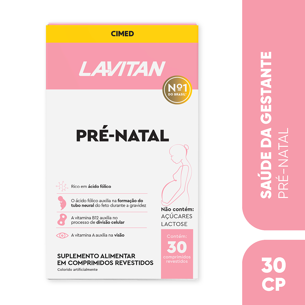 Multivitamínico Lavitan Pré-Natal com 30 Comprimidos