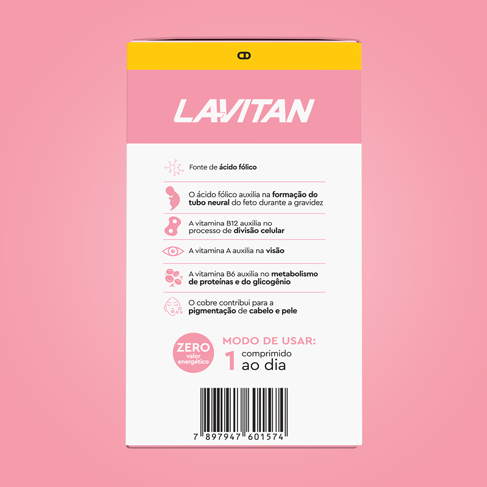 Multivitamínico Lavitan Pré-Natal com 30 Comprimidos