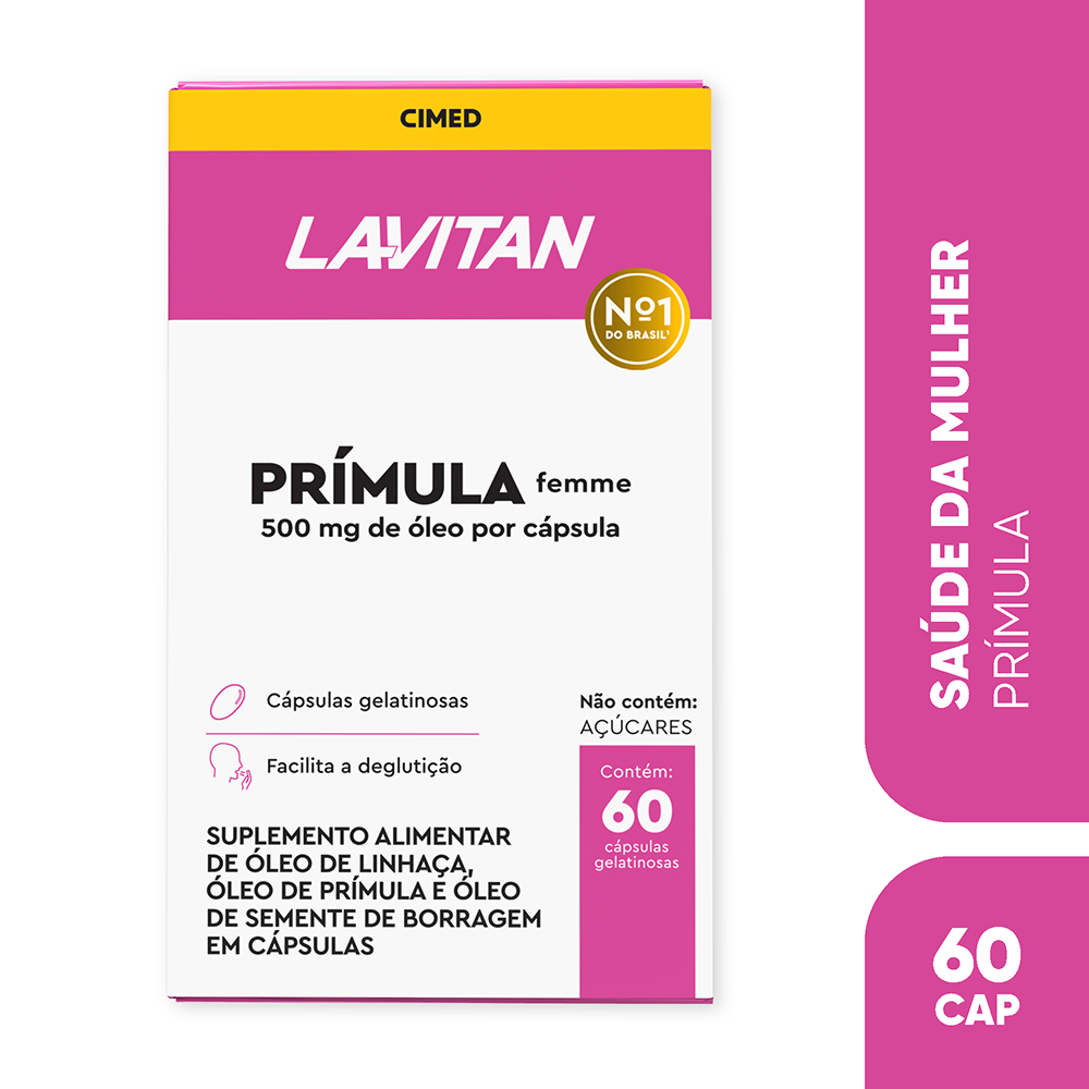 Lavitan Prímula Femme com 60 cápsulas gelatinosas