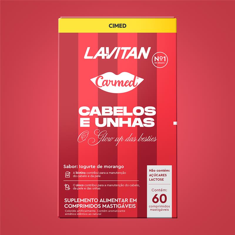 Lavitan Carmed Cabelos e Unhas com 60 Comprimidos