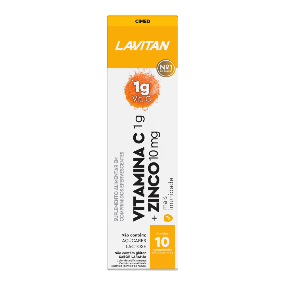 Lavitan Vitamina C + Zinco Sabor Laranja